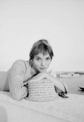 Italian actress Elsa Martinelli resting straw hat during XVIII Ven- Old Photo