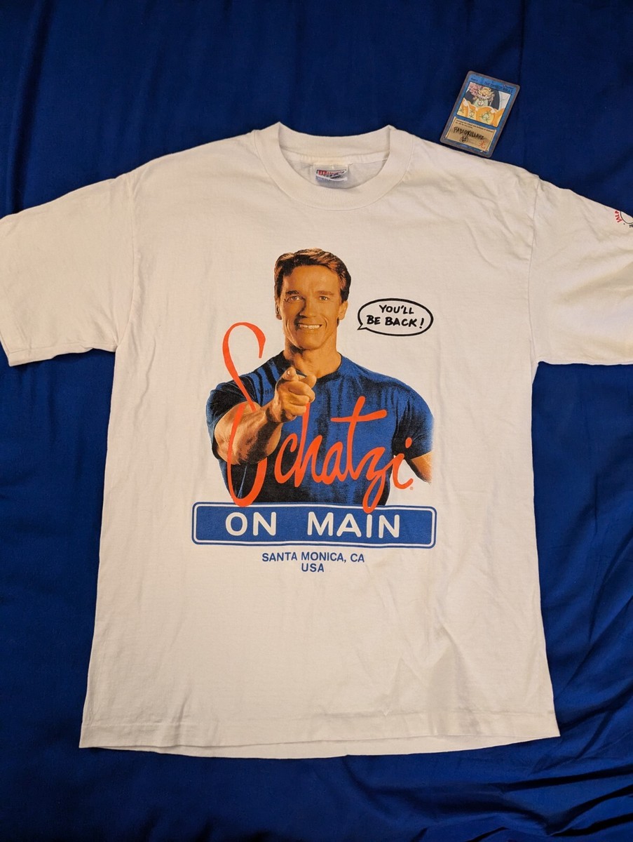 Santa Monica - vintageTシャツ Hole Vintage Schatzi On Main Arnold Schwarzenneger Shirt Size Medium