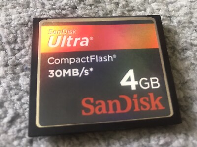 4gb Sandisk Ultra speed 30mbs Compact flash memory CF I DSLR CF Nikon Canon