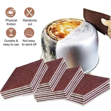 Emery Sponge Scrubber 10PCSRust Remover for Cookware|Tough Kitchen Cleaning Tool