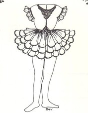 Doll clothes SEWING PATTERN fits 16-17 " Ballerina ballerina DRESS  tights 390