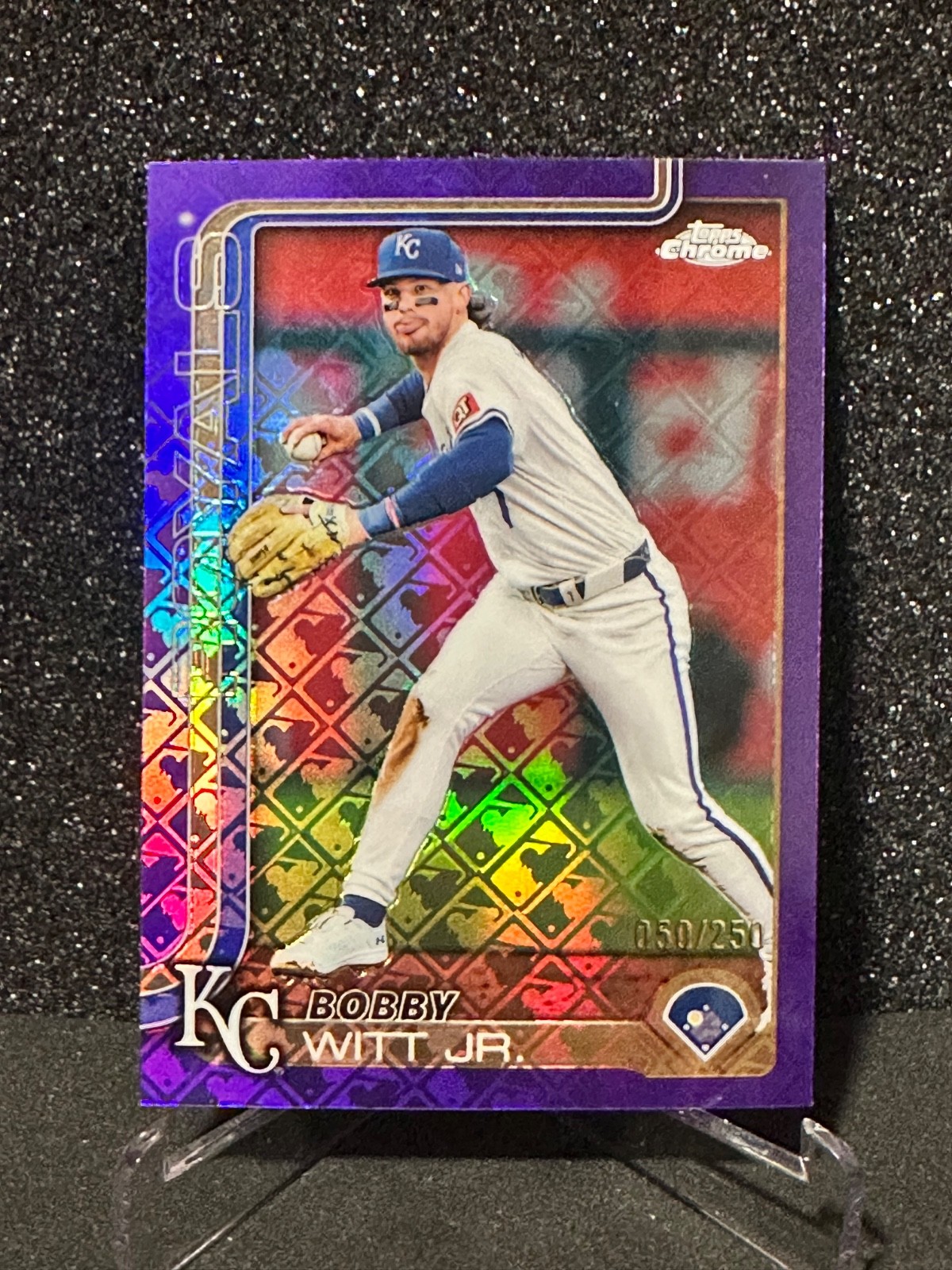 2025 Topps Chrome - Bobby Witt  Jr. #93 Purple MLB Refractor  50/250