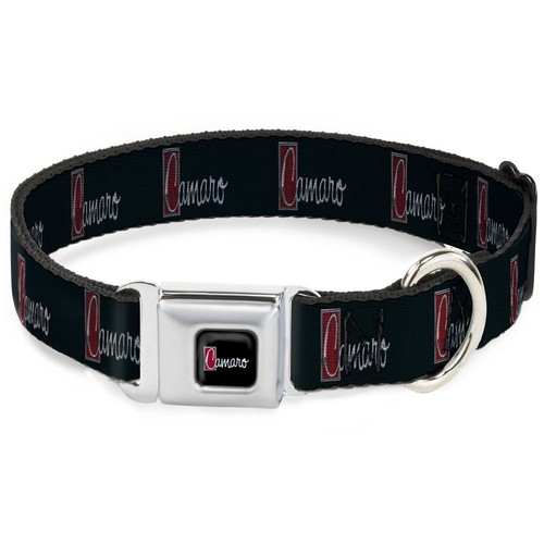 Dog Collar CMN-1972 CAMARO Script Emblem Black/Silver/Reds 1972 CAMARO ...
