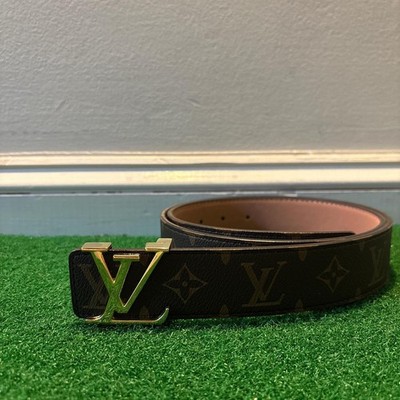 Louis Vuitton Monogram Brown Men's Dress Belt with Buckle 40/110