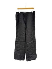 J Jill Genuine Fit Low Waist Dark Gray 100 Linen Wide Leg Pants Womens 10 Tall