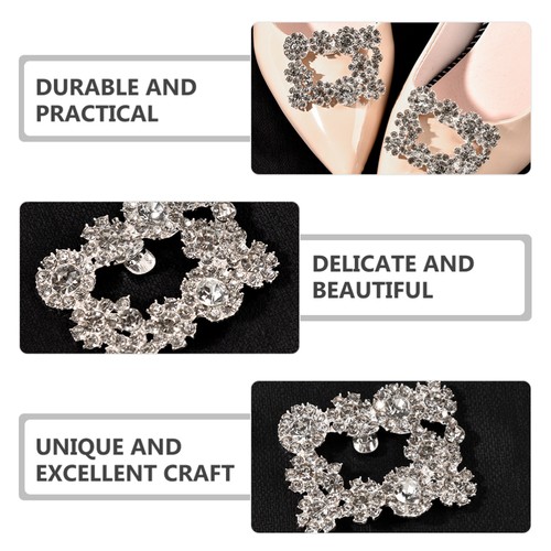 Shoe Buckle Accessories Women's Wedding Clips Shoes for Rhinestone - Picture 6 of 10