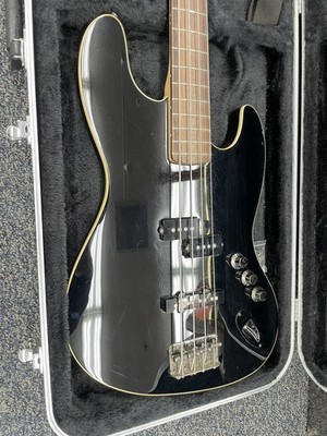 Fender Aerodyne Jazz Bass Black MIJ Japan 4 String w Hard Case