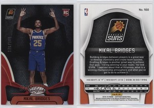 2018-19 Certified Mirror Red /299 Mikal Bridges #160 Rookie RC