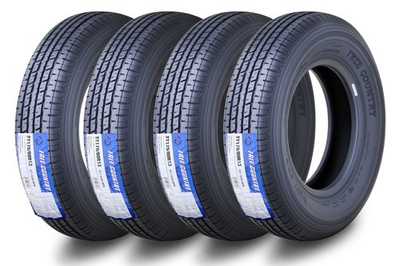 #ad 4 Trailer Tires ST175 80R13 FREE COUNTRY Radial 8 Ply LR D Speed M w Scuff Guard $229.97
