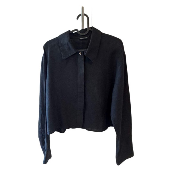 Country Road Cropped Linen Shirt Size 10 Good Condition #48794
