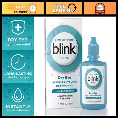 Moisturizing Eye Drops for Dry Eyes, Soothing Hydration with Hyaluronate, 1 Fl O