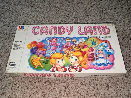 Vintage Candy Land Board Game - Milton Bradley 1984 Almost Complete