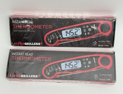 Lot Of 2, UM2180 Alpha Grillers Instant Read Meat Thermometer