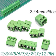 2/3/4/5/6/7/8/9/10/12 Pin 2.54mm Pitch PCB Mount Screw Terminal Block Connector