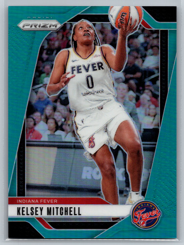Kelsey Mitchell 2024 Panini Prizm WNBA Teal Prizm /49 #64 Indiana Fever