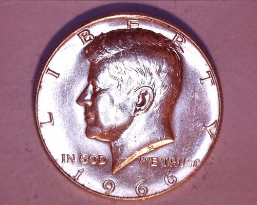1966  Kennedy Half Dollar 40% SILVER  UNC. **316-6
