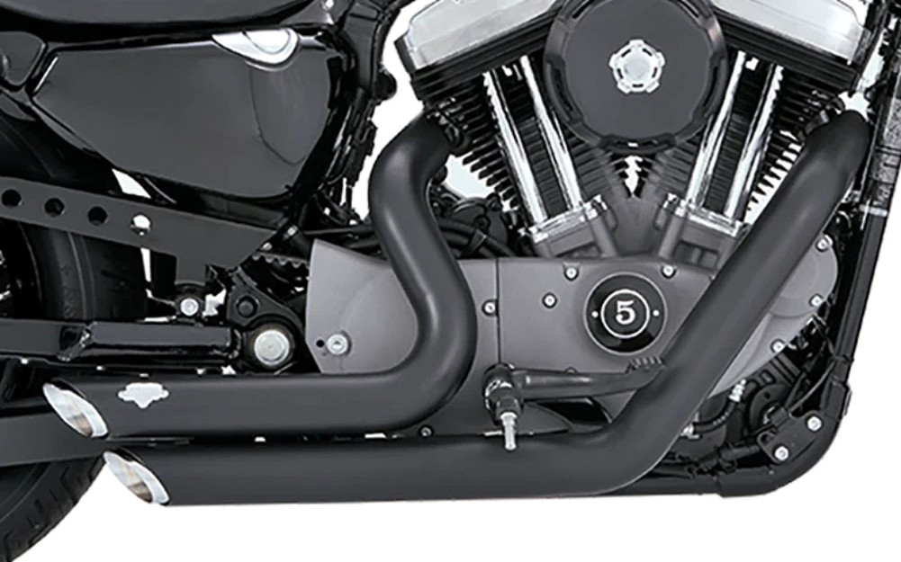 Vance & Hines Shortshots Black Staggered Exhaust System Harley
