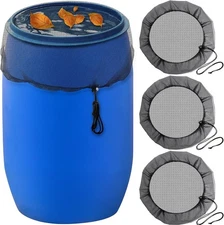3 Pack 55 Gallon Rain Barrel Covers With Drawstring For Water Collection
