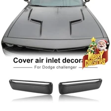 Cowl Vent Hood Scoop Air intake Vents Trim Bezels For Dodge Challenger SXT 2015+