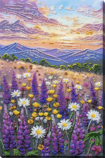 Flowers Valley of Dreams Bead Embroidery Kit   DIY Beaded Home Decor Wall Art