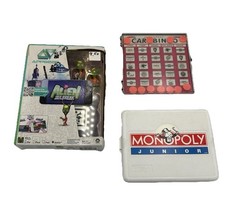 3 Game Lot - Alien Jailbreak Mobile App Monopoly Junior Car Bingo Travel Games
