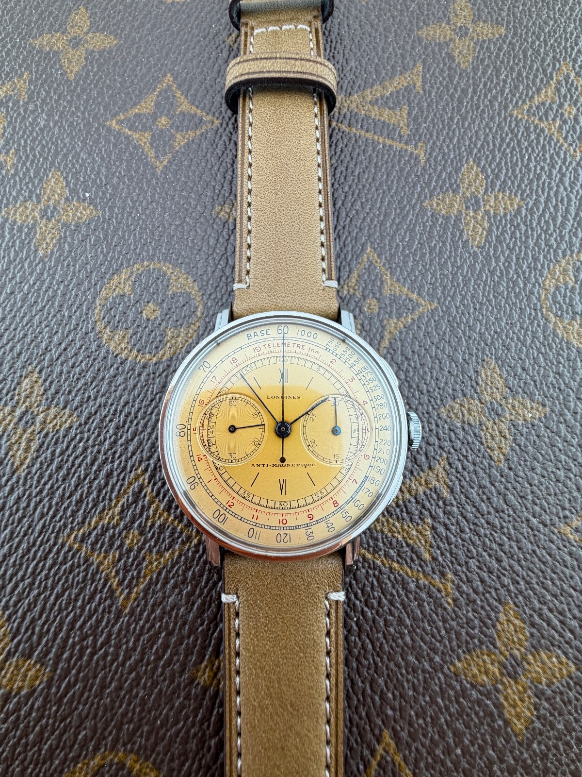 Longines Chronograph Caliber Rare 13 ZN Stainless Steel Case Swiss Made