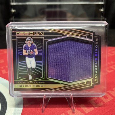 2018 Panini Obsidian - Rookie Eruption Relics Hayden Hurst /100 Die-Cut (MEM)