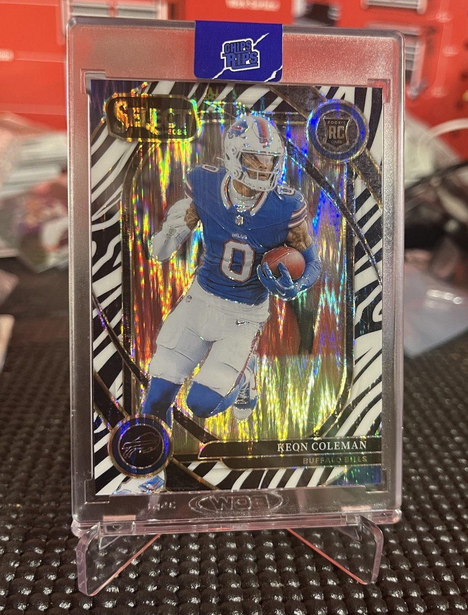 2024 Panini Select Base Set - Premier Level#153 Keon Coleman Zebra Prizm Shock