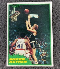 1981-82 Topps Larry Bird #101 – Super Action – Boston Celtics – Vintage NBA Card