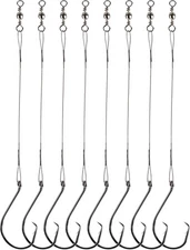 50pcs Saltwater Fishing Circle Hook Rigs for Catfish Bass Offset