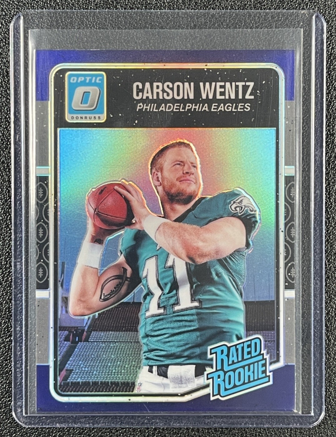 Carson Wentz Panini Donruss Optic #156 Purple