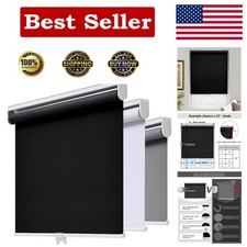 Cordless Roller Shades 23  W x 72  H - Thermal Insulated  UV Protection