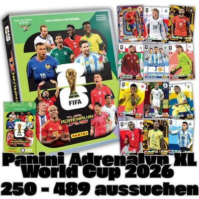Panini World Cup 2026 | Adrenalyn XL | WM 26 | Trad. Cards aussuchen | 250 - 489