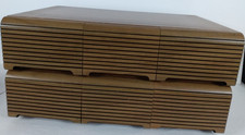Vtg Audio Cassette Storage Cabinet 6 Drawer Faux Wood Grain Holds 72 Tapes