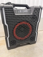 ION Bluetooth Portable Table Speaker Black Red Rectangular Wired Plastic