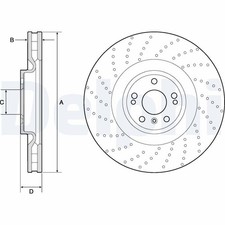 2x DELPHI Bremsscheibe BG9185C f&uuml;r GLS GLE MERCEDES W166 KLASSE GL X166 C292 250