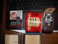 Antique - NEW - DeJur Photoelectric Exposure Meter - 1950's, with instructions