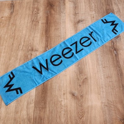 Weezer Official Muffler Towel Tour Japan 2015 RARE Blue Authentic Logo New 44x8''