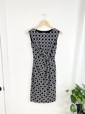 Ralph Lauren 2P Black White Sleeveless Sheath Dress Women’s 2P Work Career 