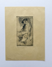 Paul Cezanne 1873 Etching Portrait of Guillaumin La Dynamite 1906 Print