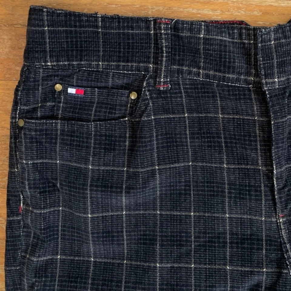 Pana a Cuadros Vintage Talla XL 36" Cintura Tommy Hilfiger Y2K Algodón Amurallado Foto 2 de 4