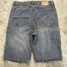 Drunknmunky Denim Carpenter Shorts Mens W40 Blue Baggy Workwear Utility Pockets
