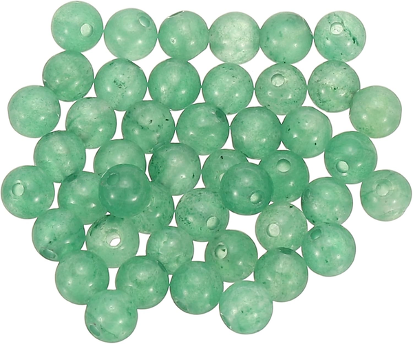 45 StüCk 4Mm Naturstein Perlen Aventurin GrüN, Runde Aventurin Edelstein Perlen-image