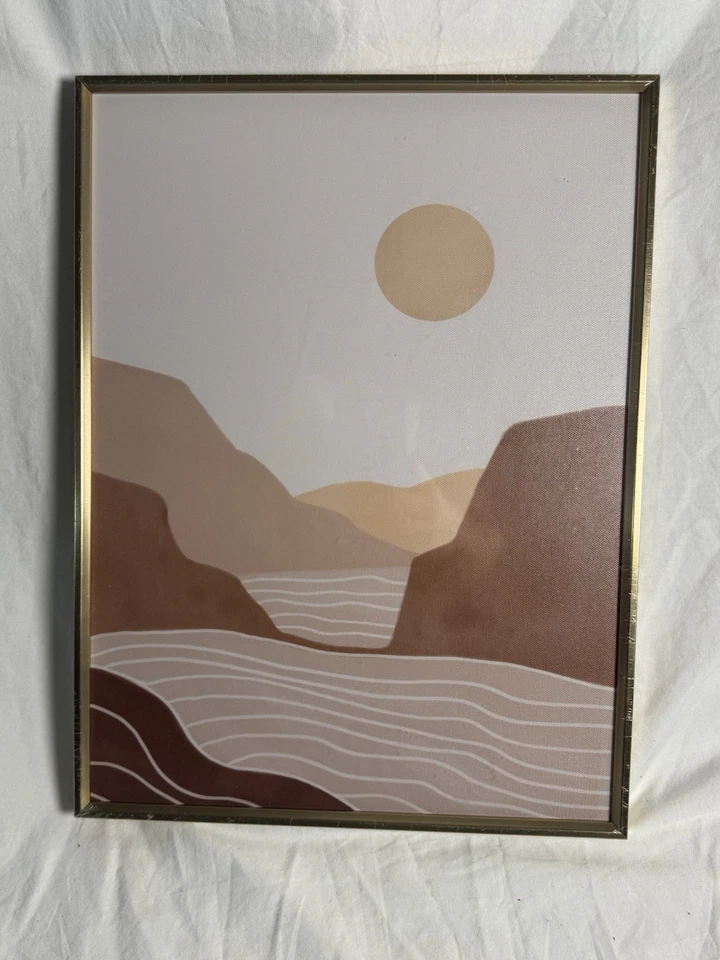 ArtbyHannah Conjunto de Arte Enmarcado Boho Abstracto Botánico Dorado 12\texto{x}16 Decoración Foto 4 de 4