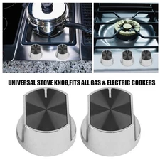 2pcs Universal Gas Stove Cooker Part Control Knobs Replacement Zinc Alloy Rotary