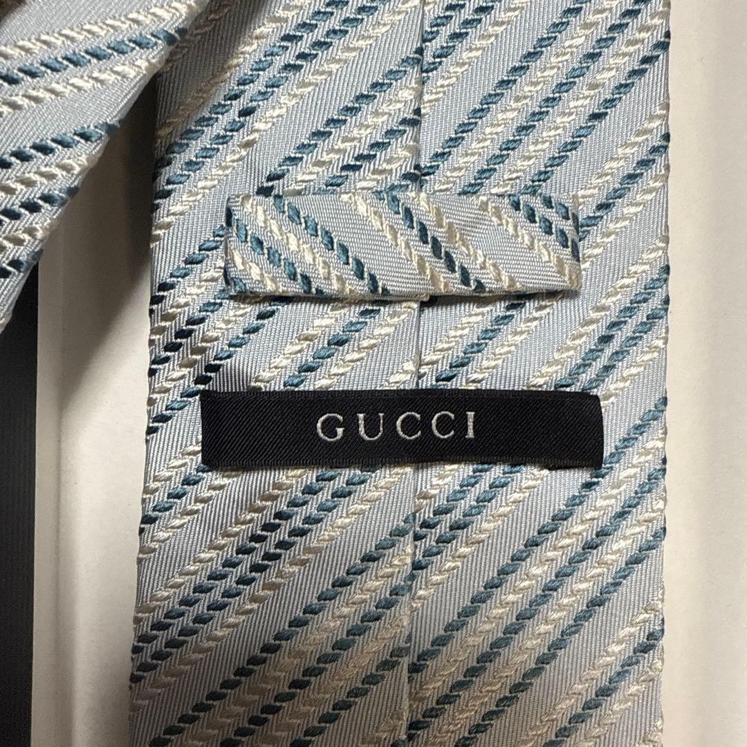 Gucci Necktie Tie 100% Silk Multicolor Stripes Pattern 3.2 inches From Japan thumbnail 13