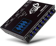 Lanzar Parametric Equalizer with Subwoofer Gain Control 9-Volt RMS Pre-Amp