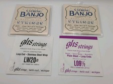 Banjo Strings 2 D'Addario Light Plus Set Of 5 Strings, ghs L09.5  LW20JD, NOS