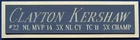 CLAYTON KERSHAW DODGERS NAMEPLATE AUTOGRAPHED Signed BAT-BASEBALL-JERSEY-PHOTO