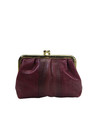 Buxton Womens Leather Pleated Front Frame Clasp Coin Purse Solid Red Small — photo 3